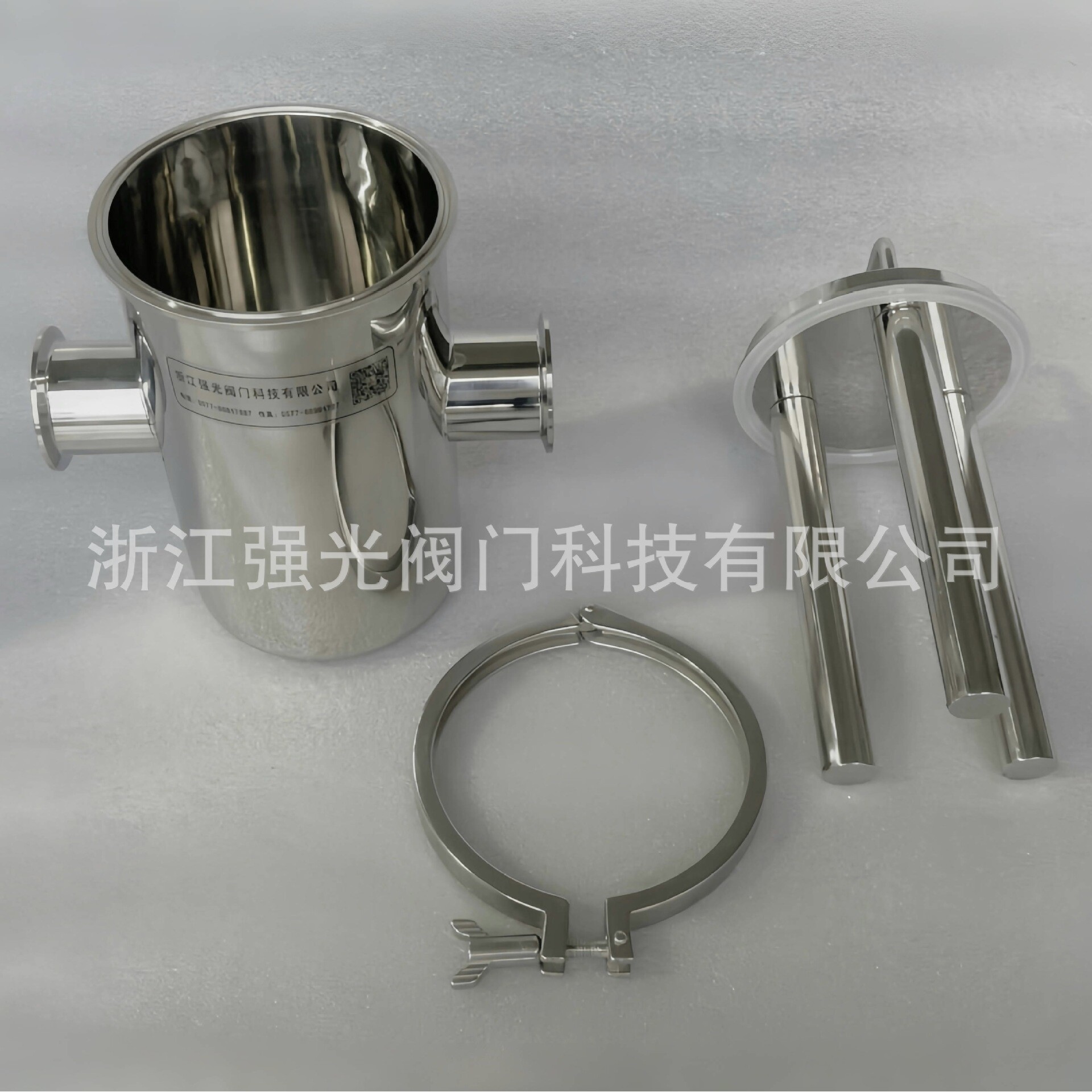 304/316L镜面抛光快装食品级不锈钢快开式快拆式管道除铁过滤器