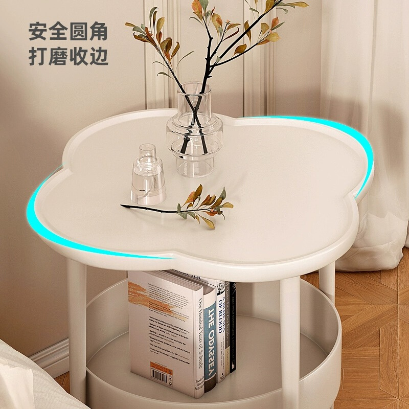 网红现代简约轻奢奶油风边几小桌子茶几可移动卧室床头柜沙发边柜