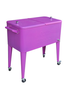 厂家供应红色保温箱推车款保温箱就是食品冷藏保温箱 80QT