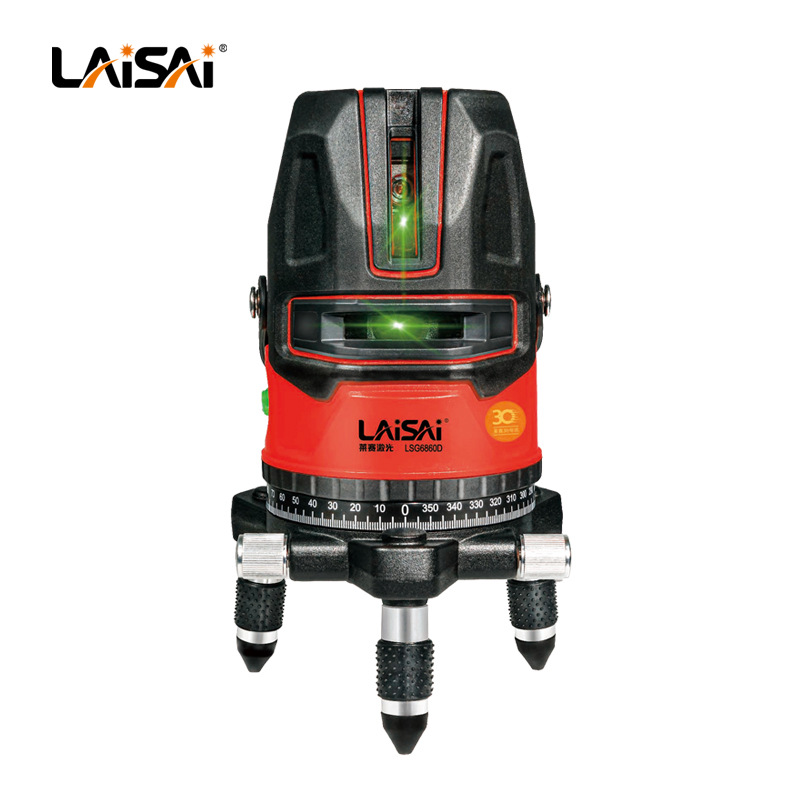 莱赛30周年纪念款5线LSG6860D绿光水平仪室外高亮细线红外标线仪