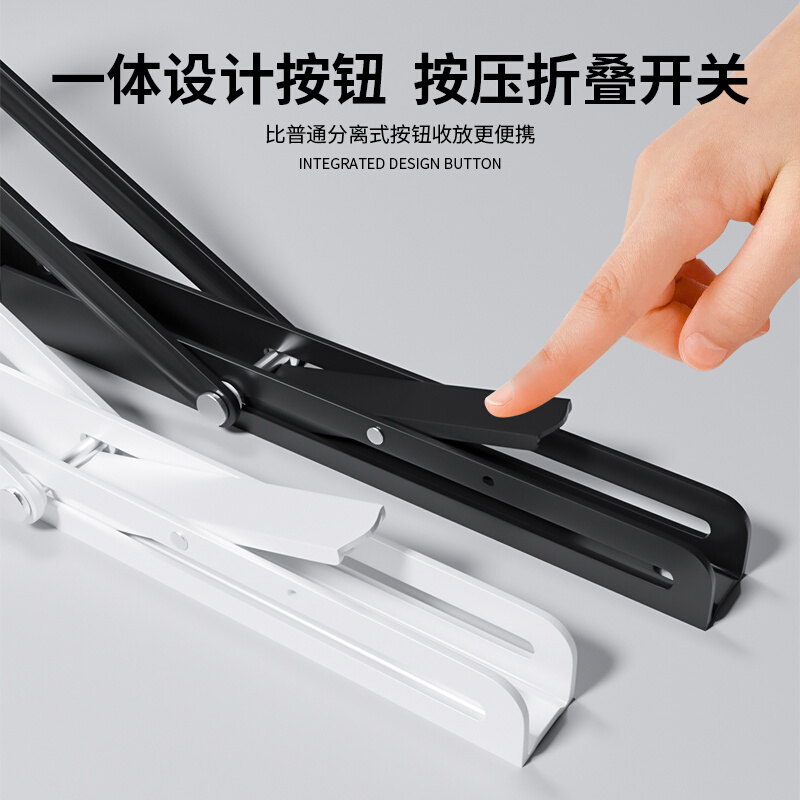 厨房微波炉支架可伸缩可折叠置物架墙壁挂式烤箱架白色收纳挂架子