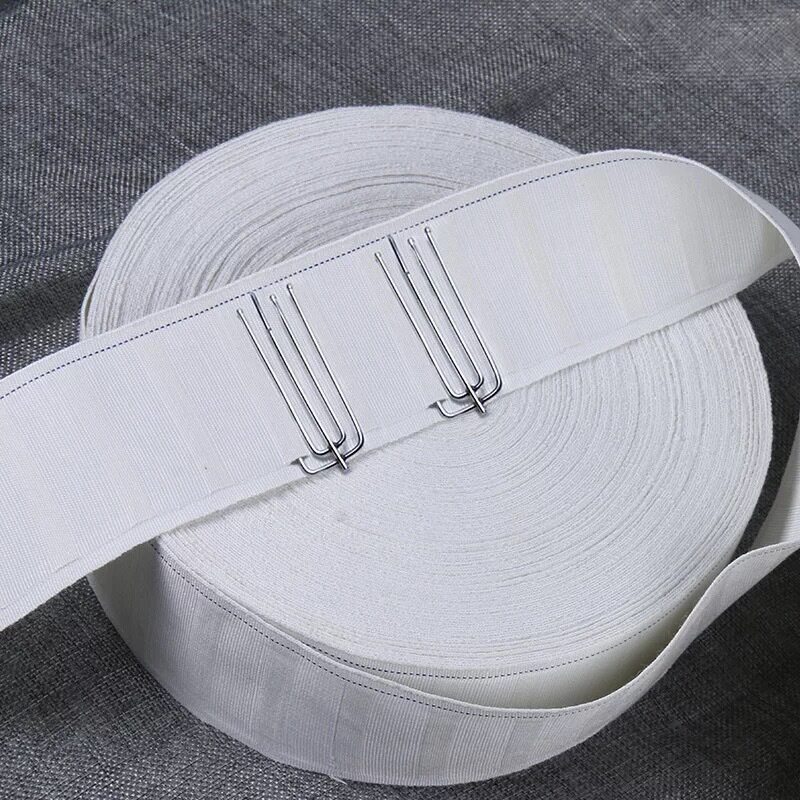 窗帘配件窗帘挂钩白布带 涤纶加厚棉布带 打孔纺布带耐用韩带批发