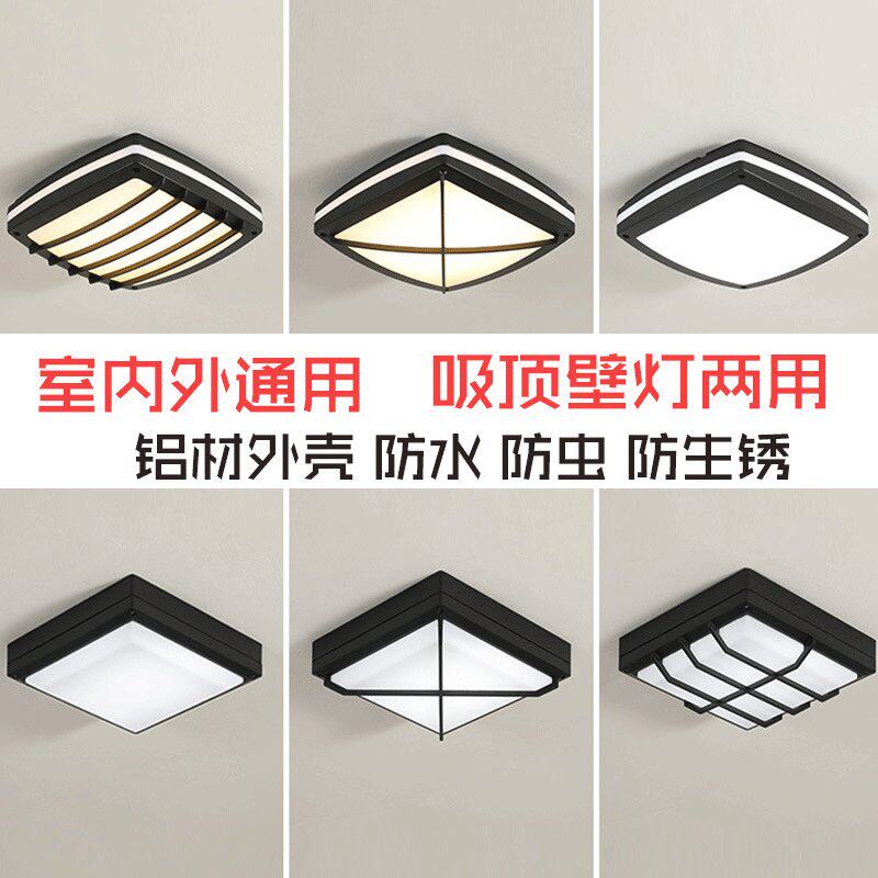 户外室外防水吸顶灯过道门口入户玄关阳台露台凉亭屋檐吸壁灯新品
