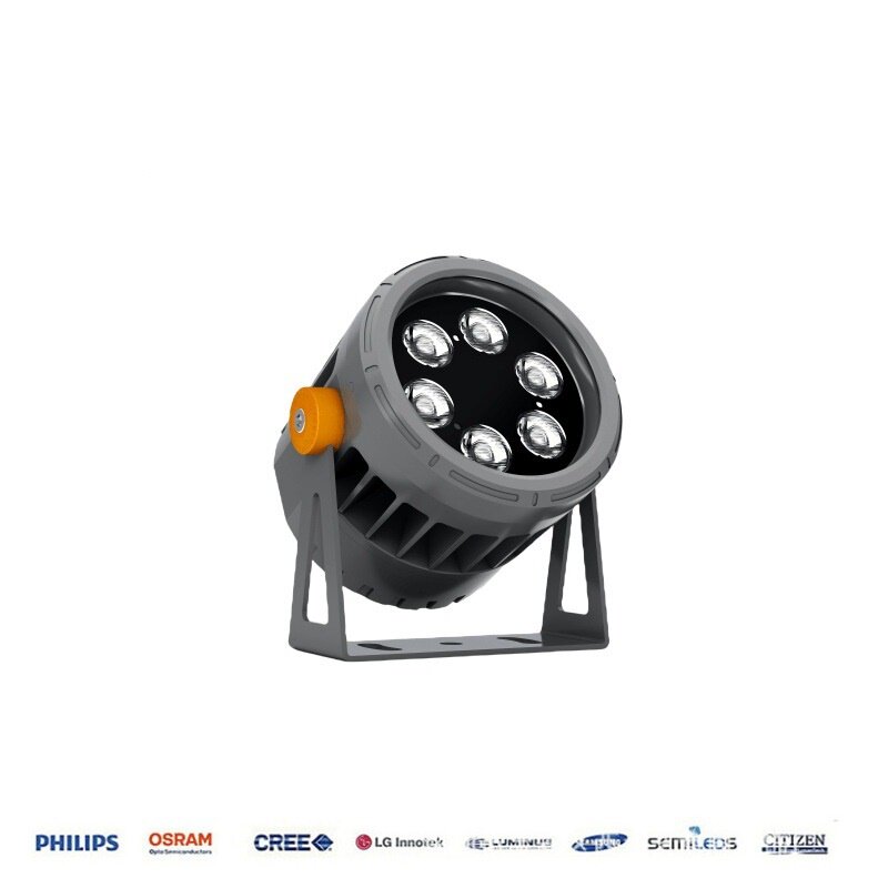 户外圆形LED投光灯亮化工程墙体柱子12W投射灯草地园林绿化照树灯
