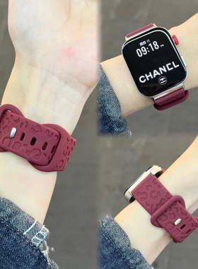 猫爪纹适用小米手环9/8pro手表硅胶表带小众红米手表Redmi watch5active/4/3/2腕带青春版高级感男女替换表链