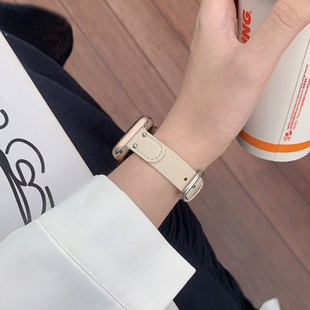 适用于applewatch9 尼龙细腕带S9男女新款 3小蛮腰修身 Ultra2代创意表链 8表带苹果手表s10代iwatch7