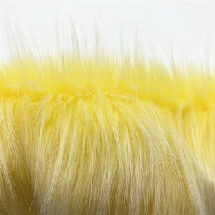 速发人造低毛绒高料毛貉子毛8cm仿狐狸毛毛领毛条大衣面长北貉子