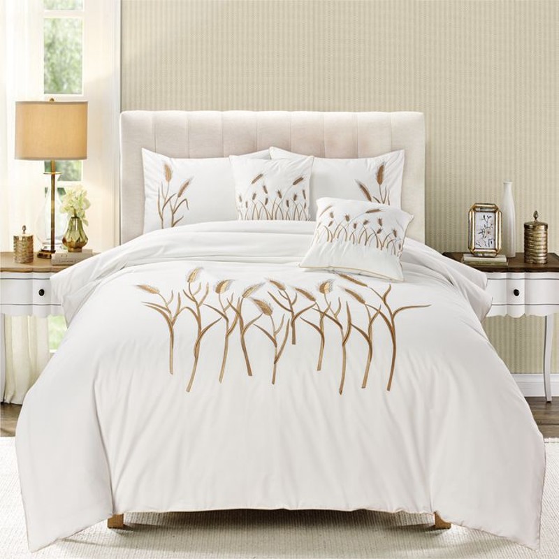 速发全棉2绣绣花田园式..5m118m刺.0m双人四件套