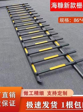 速发黑黄海康场闸栅栏杆带胶条小区停车道栏闸杆灰色安快栅道杆