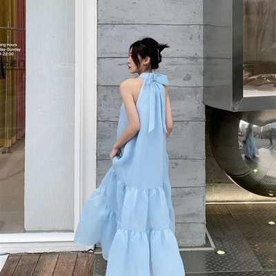 现货速发西双版纳度假裙云南大理拍照穿搭长裙旅行连衣裙三亚海边