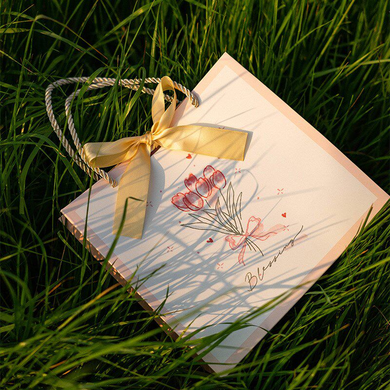 速发圣诞节礼物包装袋零食礼提袋简约大号生手物袋纸子袋伴手礼