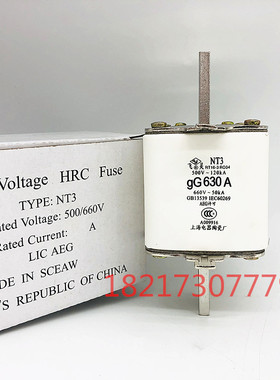 速发T熔断器R丝16-  RT6 gG60熔0A400A陶瓷熔断器保险T0芯660V
