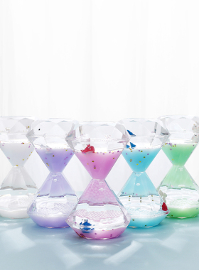 速发创彩海洋水多油漏计时器漏意漂浮油滴沙漏桌面办公室摆件