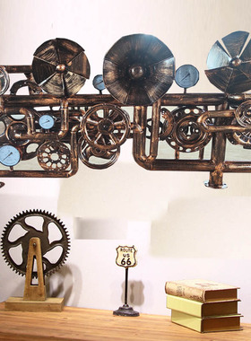 速发创古工业风复意装艺落地摆件装饰欧式客厅怀旧纯手工软铁做旧