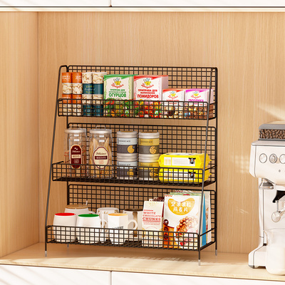 速发茶茶收纳盒咖啡包叶零食整理架餐桌办公室桌面子杯架水桌上置