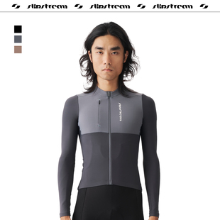 Slipstream 男士长袖骑行服秋冬黑色薄绒防寒保暖上衣Essential