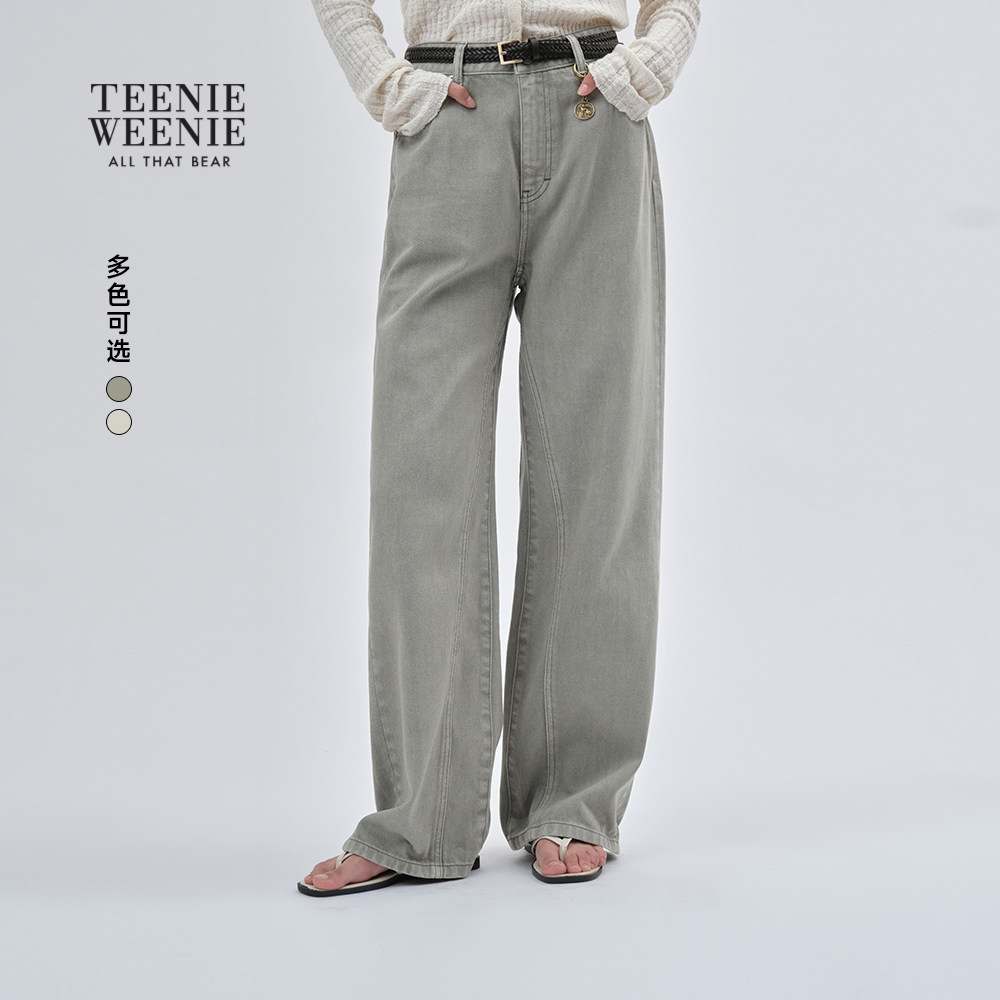 【清爽莱赛尔棉】TeenieWeenie小熊女装25夏季新款复古松弛牛仔裤