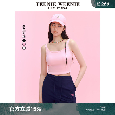 【smiley联名系列】TeenieWeenie小熊T恤2025夏季新款甜酷吊带女