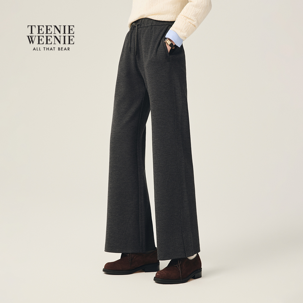 TeenieWeenie小熊女装卫裤2025年秋季新款柔软舒适休闲日常直筒裤