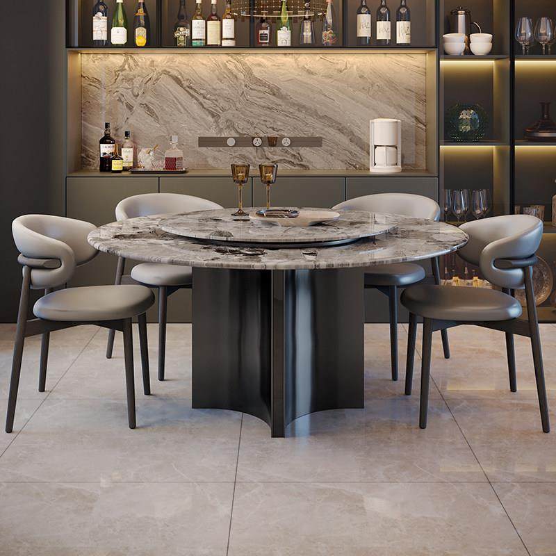 轻奢大理石餐桌椅不锈钢圆桌组合现代简约小户型吃饭圆形桌子家用,住宅家具,大理石餐桌,淘宝优惠券,粉丝福利购,淘宝优惠卷