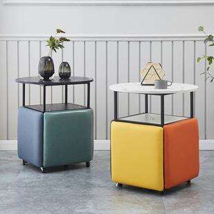 餐桌家用阳台小茶桌洽谈桌椅组合折叠可休闲 茶几凳子椅子网红桌