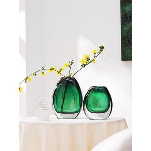 琉璃彩色花瓶可水培琉璃艺术装饰品酒店样板间装饰客厅入口装饰品