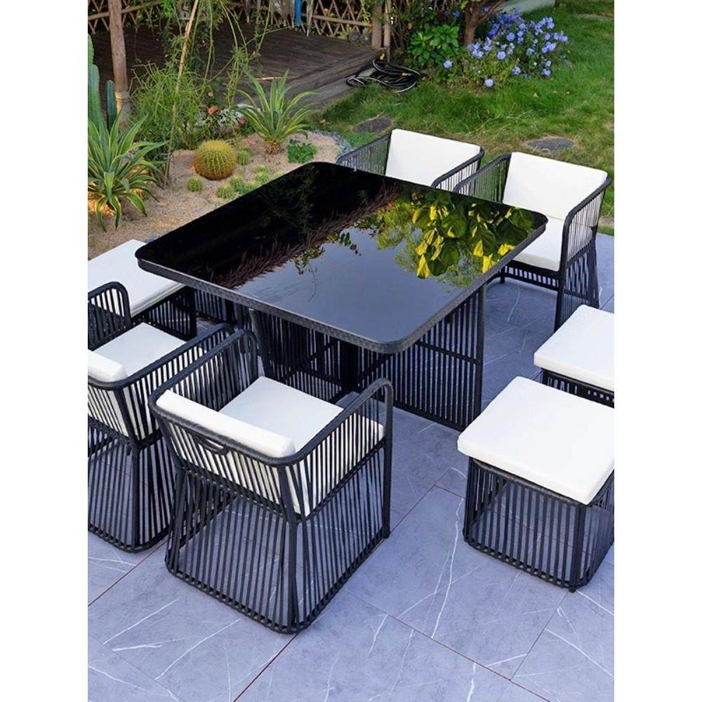 户外桌椅庭院休闲藤编桌椅组合露天露台花园室外外摆藤椅防水防晒,住宅家具,桌椅套件,淘宝优惠券,粉丝福利购,淘宝优惠卷