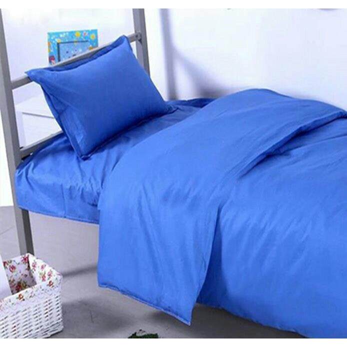 三件套医院用床上用品全棉床单被罩被套枕套加密加厚纯棉白粉蓝色