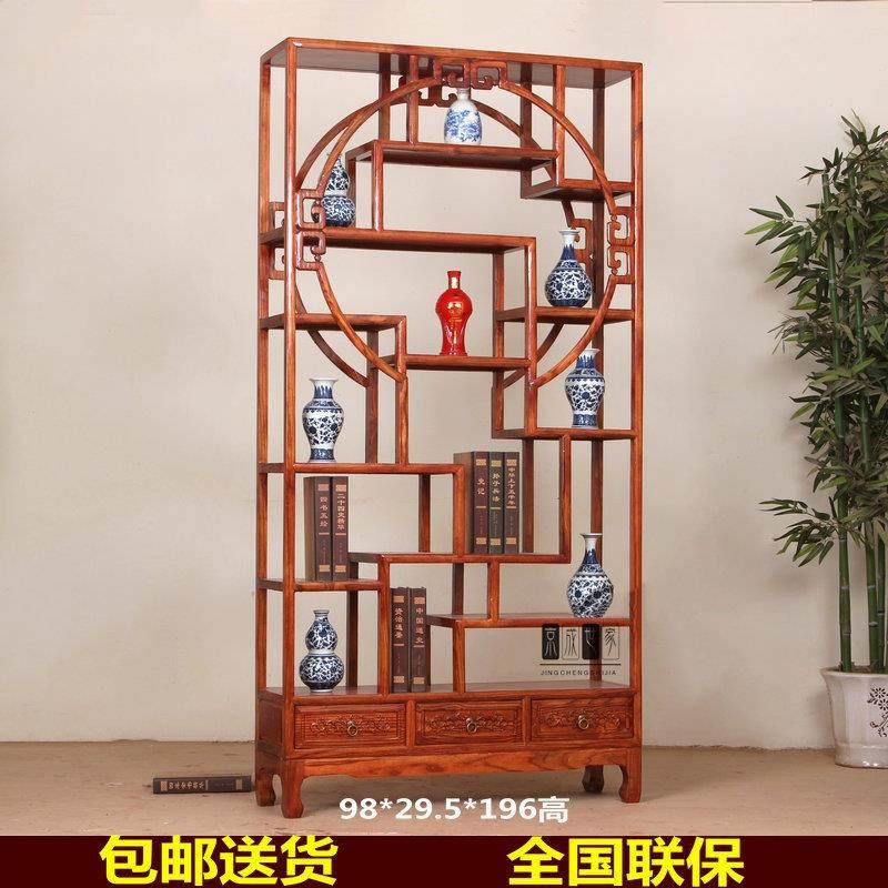 博古架实木中式多宝阁榆木花架茶叶展示柜仿古客厅隔断玄关置物架,住宅家具,多宝格/博古架,淘宝优惠券,粉丝福利购,淘宝优惠卷