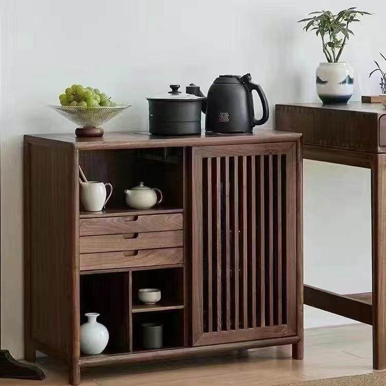 新中式实木茶水柜老榆木可移动茶水台茶桌边柜茶车客厅烧水边角柜,商业/办公家具,办公茶水柜,淘宝优惠券,粉丝福利购,淘宝优惠卷