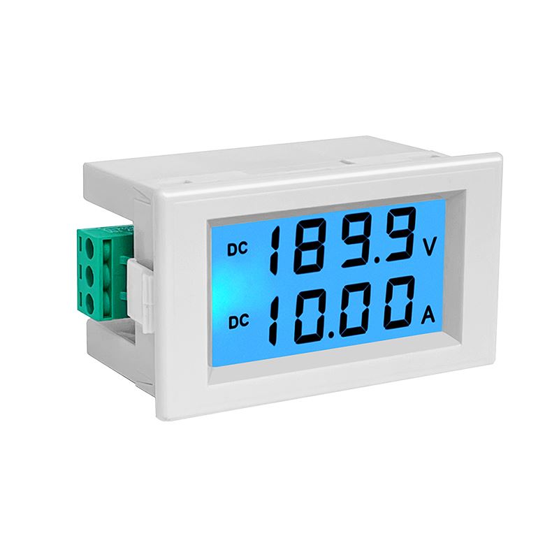 现货速发。12V200V600V1-00A数显直流电压表电流表LCD数字双显示D