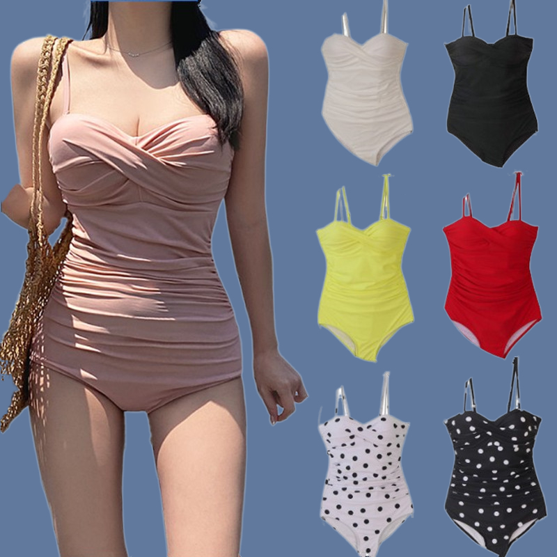 速发性感比基尼肚胸聚拢遮小 体连温泉泳装