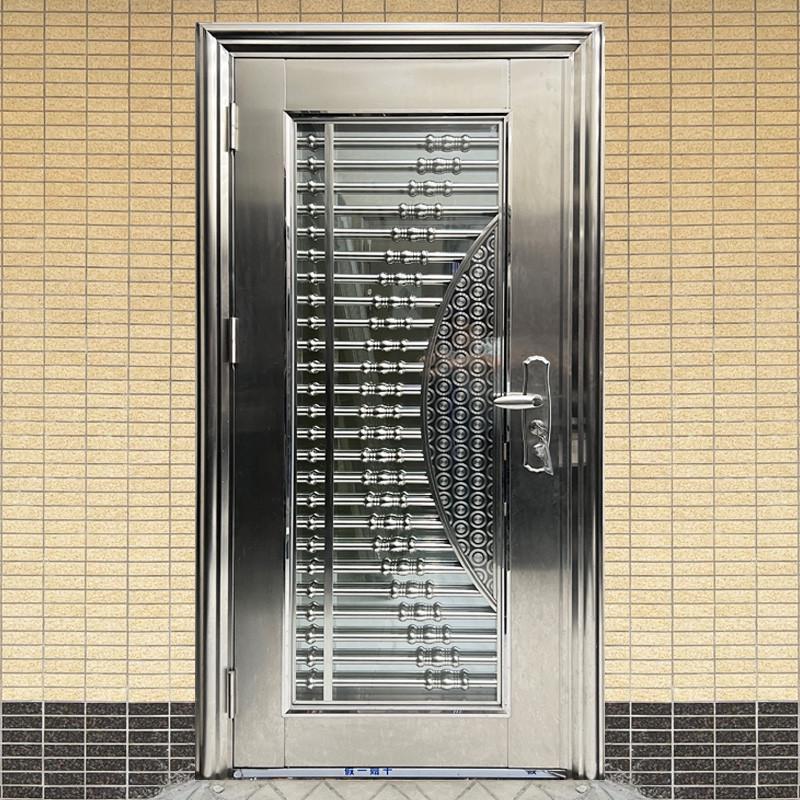 不锈钢门单门入户进户农村乡村庭院别墅客厅大门304家用防盗门