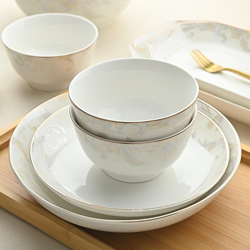 优先玉珑陶瓷餐具家用碗米饭碗装泡面碗菜碗泡面碗汤碗各种规格