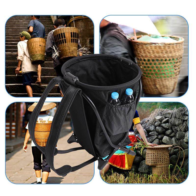 中号46公分购物背宠物背篓兜多功能框家用篼背买菜买菜可折叠收纳