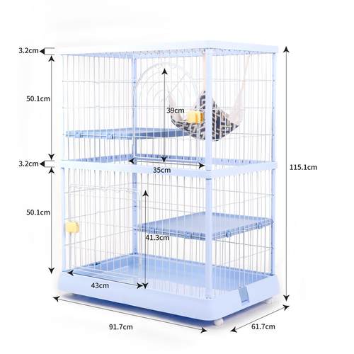 热销cy创自由空间猫笼子猫咪家用室内超大逸一体大号三层猫笼
