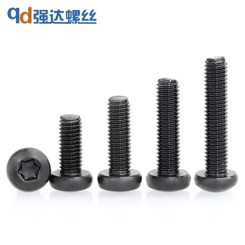 M2M2.5eM3M4M5M6M8 黑色304不锈钢大圆头盘头内梅花螺丝钉螺栓配