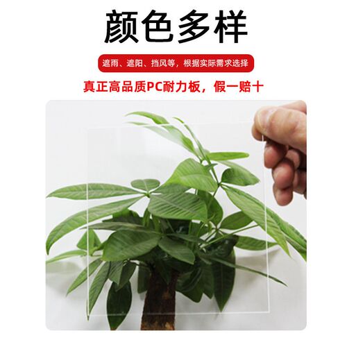 防水隔板塑料板透明胶板pc板耐力板隔板可裁剪挡板阳光房面板材料