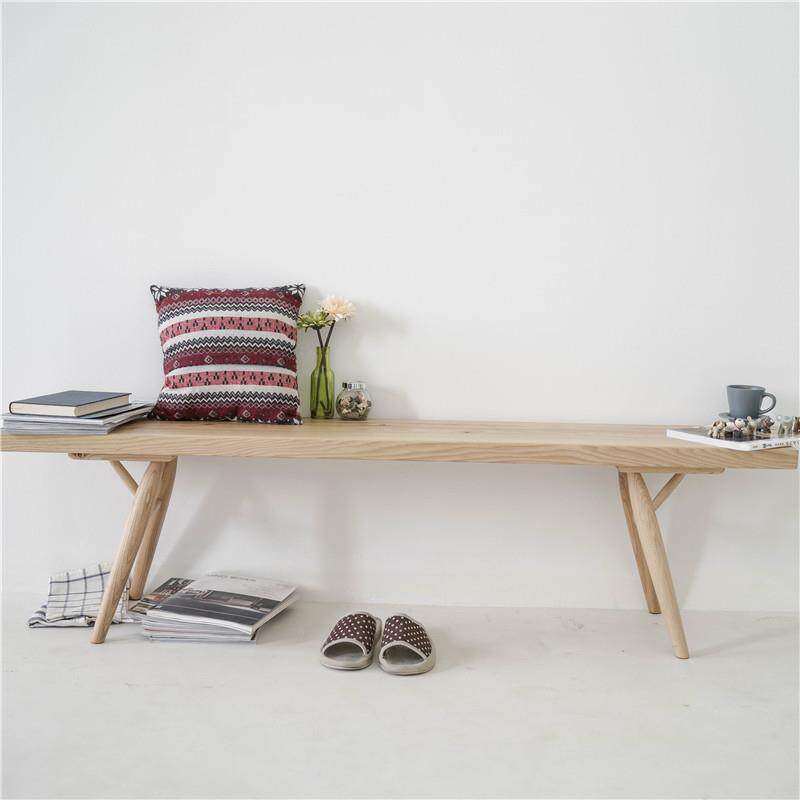 原木切割 整木长凳 全实木水曲柳餐凳 现代简欧日式 白蜡木长椅