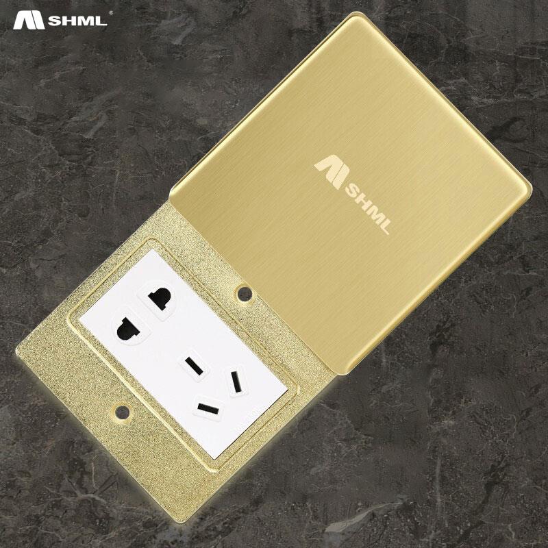 地插座全铜防水插座五孔地插86型平推隐藏式地面插座