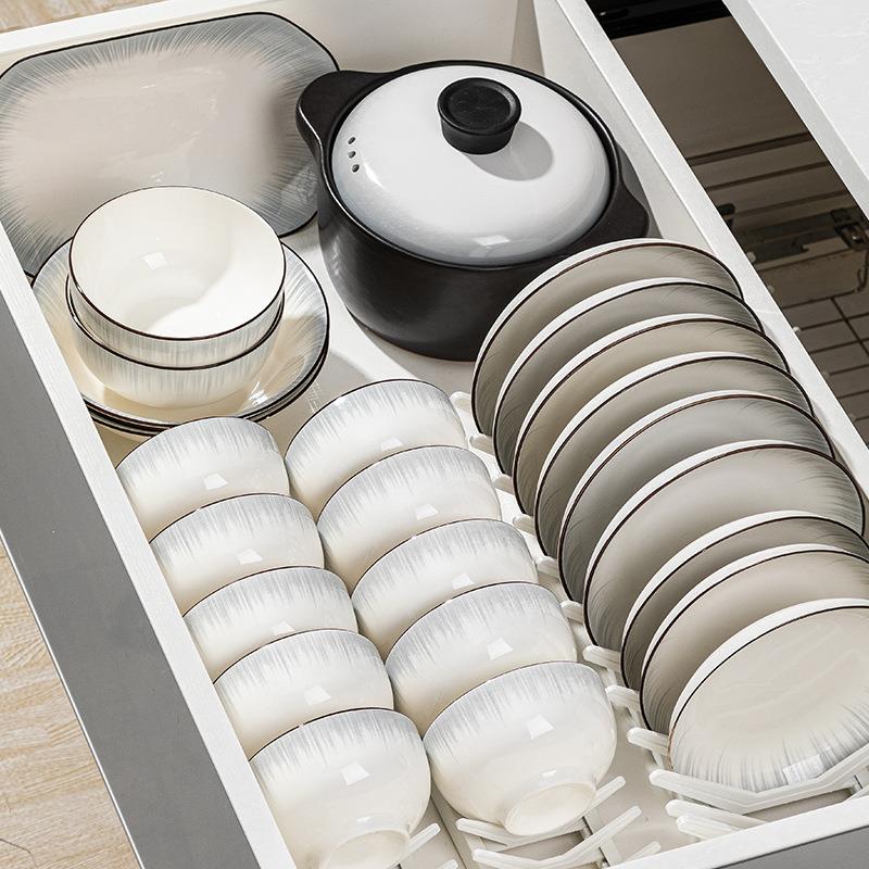 碗盘餐具北欧釉下彩陶瓷餐具整套碗套装简约饭碗盘子菜盘碗碟套餐