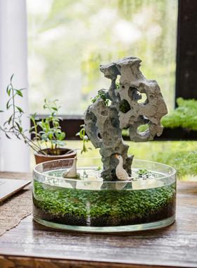 砂岩太湖石假山原石庭院设计家居装饰摆件玄关客厅桌面奇石造景观