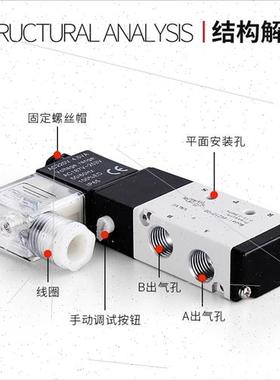 极速二位五通电磁阀4V11006B 4V21008B C4V31010B 4V210-08A 4V23