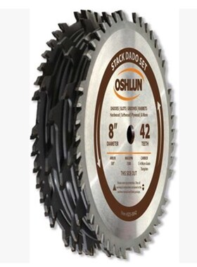 极速Osahlun 奥舒伦42齿合金DADO锯片 8寸木工 开槽锯片 15.88内