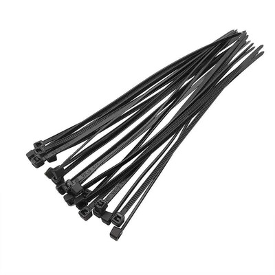 极速50Pcs Black Plastic Nuylon Ties Self-Locking Wire Cable