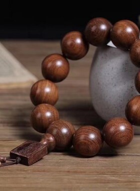 极速金丝檀木佛珠j手串男手链印度小叶紫檀金丝楠木黄花梨沉香黑