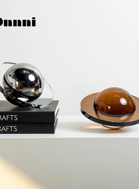 新品装饰推荐水晶飞碟摆件酒柜装饰品办公室N酒店别墅样板房客厅