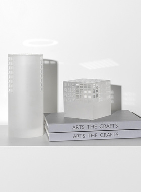 极速装饰推荐格子水m晶桌面摆件装饰品样板间创意客厅房间简约北