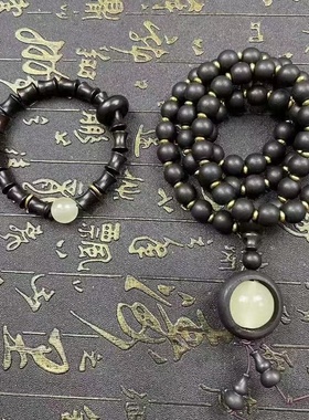 极速越南土沉香手串螺丝纹工艺老料佛珠G沉水沉香10mm手链男女手