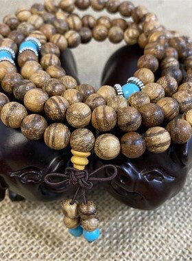 极速正宗老e料沉香手串108颗佛珠天然沉香木手链男女情侣念珠木料